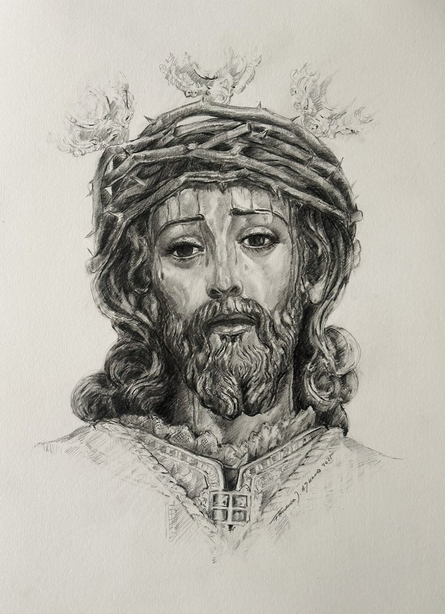 fernandojaguado's tweet photo. Señor de la Sentencia @Hdad_Macarena . Lápiz sobre papel. https://t.co/dIF1WZm5wt