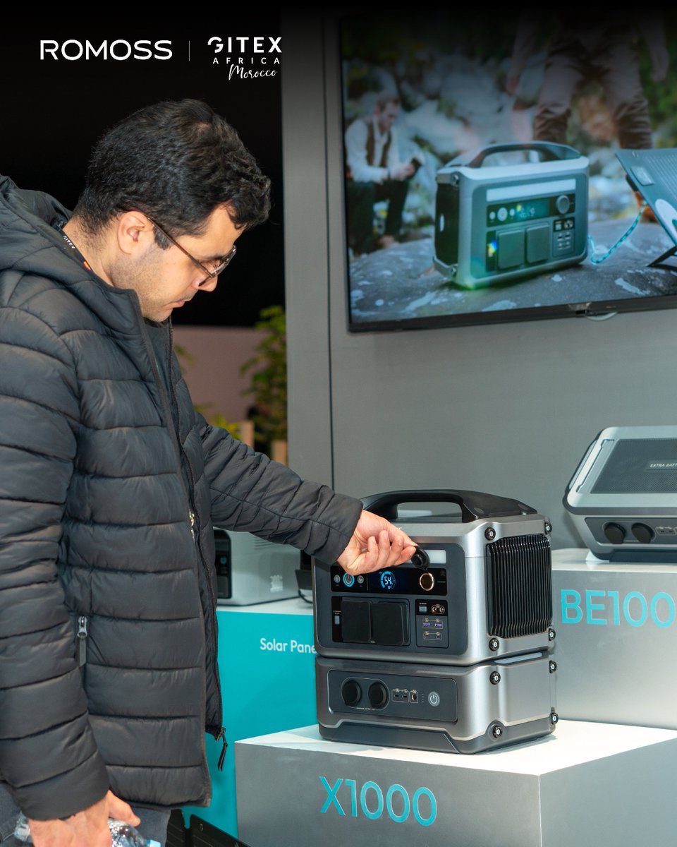 ROMOSSMEA's tweet photo. Designed for 🌱green energy solution, ROMOSS X1000 Portable Power Station🔋can be expanded up to max capacity of 16kWh. Explore beyond the limits 🚀

#RedefineTheCharging #GITEX #GITEXAfrica #GITEXAfrica2025

Learn more: https://t.co/PT9gj5sbUI https://t.co/f5aN3LotA2