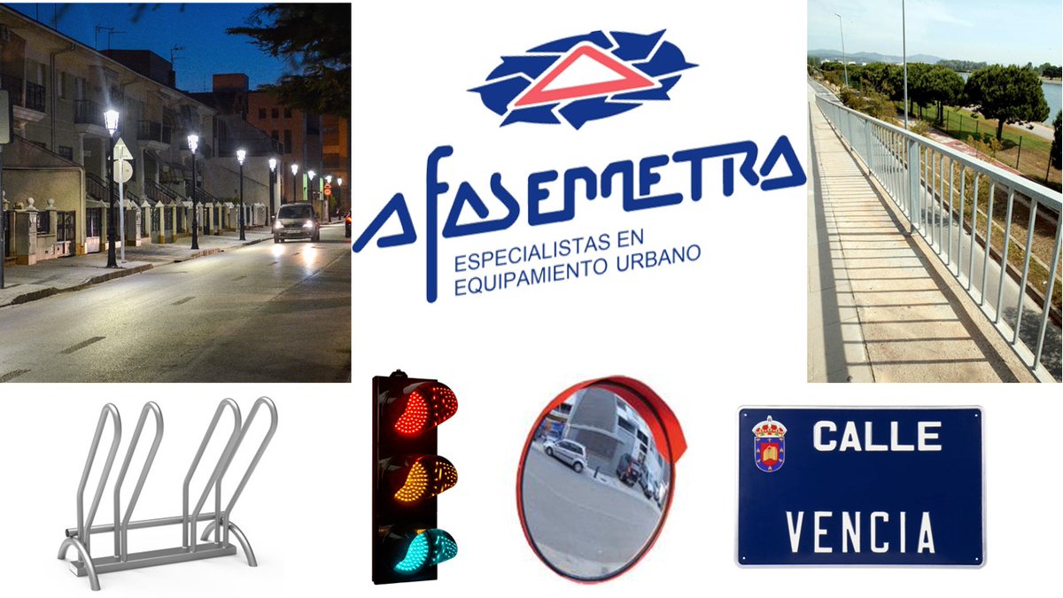 Las empresas de AFASEMETRA son especialistas en instalación y mantenimiento de equipamiento urbano, como barandillas peatonales y su repintado, semáforos, farolas, mobiliario urbano… También fabrican placas de calle.
¡Si necesitas información adicional, no dudes en consultarnos!