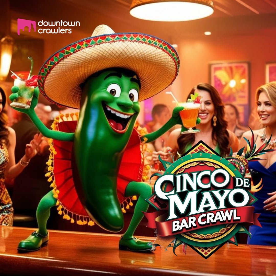 Cinco de Mayo Bar Crawls – Saturday, May 3rd, 2025
downtowncrawlers.com/bar-crawl-even…
It’s time again to spice things up!