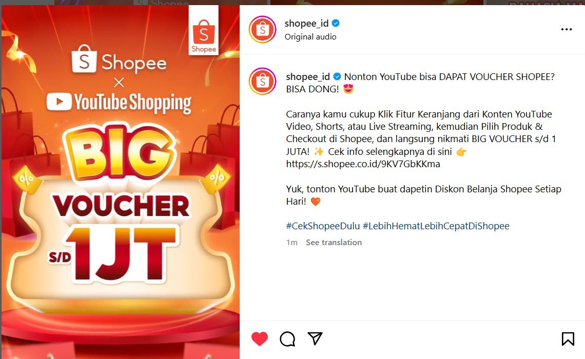 odasakou's tweet photo. Scroll YouTube, terus dapet big voucher s/d 1 juta? Ini sih baru cara baru nikmatin YouTube #VoucherShopeeDiYoutube https://t.co/OAZSFtdA3Q