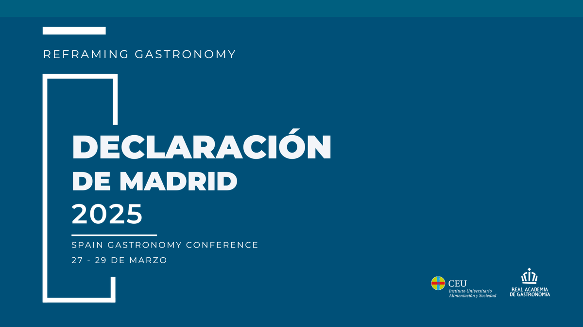 👉Esta Declaración de Madrid, firmada en la clausura de #SGC25, recoge las líneas de trabajo y reivindicaciones clave de la comunidad gastronómica internacional. Y queremos compartir su contenido para hacerlo llegar muy lejos. 

Más de 40 ponentes internacionales de más de 15