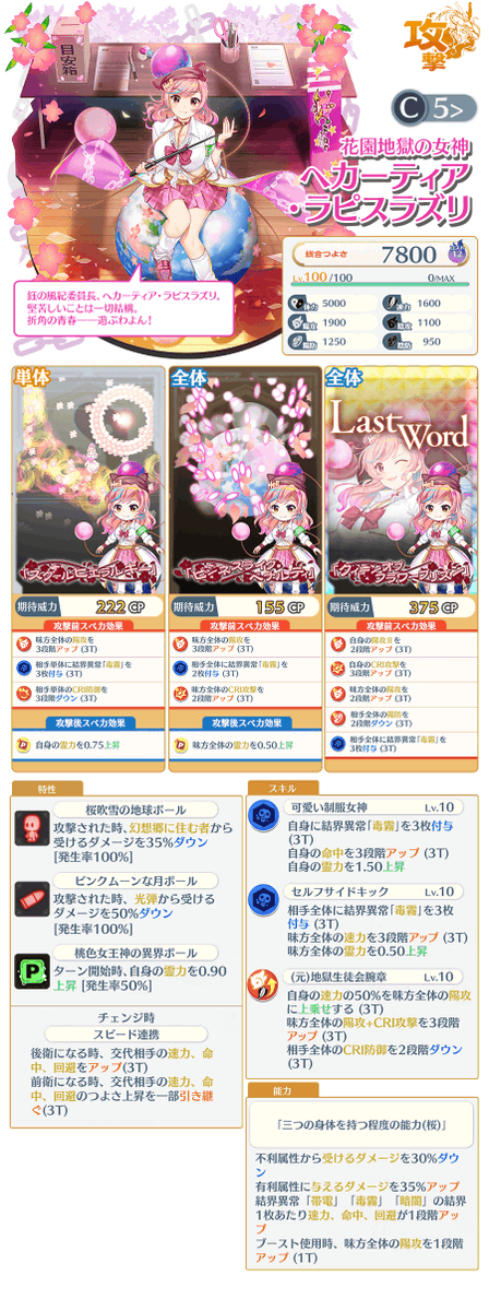 キャラクター紹介】 「花盛りの女神さま」エピックおいのりで登場した