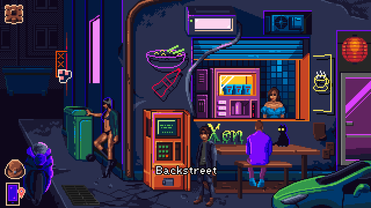 Cosmic_Void_'s tweet photo. Hey all, Neon Hearts City, my fully-voiced cyberpunk-themed point and click adventure, is coming out in 2 weeks!! 🥳

#indiegame #indiedev #adventuregame #pointandclick https://t.co/GzAU5PzGXr