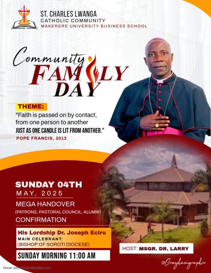 MUBS Publications Unit (@mubs_unit) on Twitter photo The <a href="/OfficialMubs/">Makerere University Business School</a> st Charles Lwanga catholic community invites you to a community family day on Sunday May 4, 2025 The <a href="/OfficialMubs/">Makerere University Business School</a> st Charles Lwanga catholic community invites you to a community family day on Sunday May 4, 2025