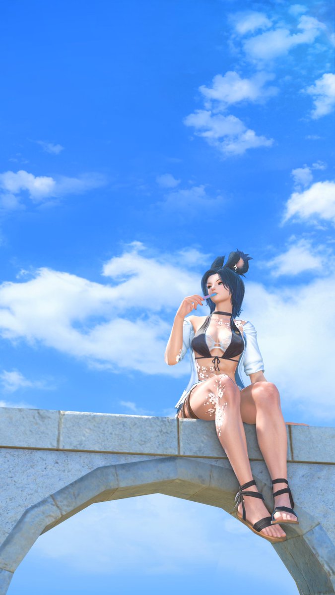 Val_isGrey's tweet photo. Sunny + Popsicle = ♡
❀
#ffxivsnaps #gposers #EorzeaPhotos #FF14 https://t.co/vbQ85ER66C