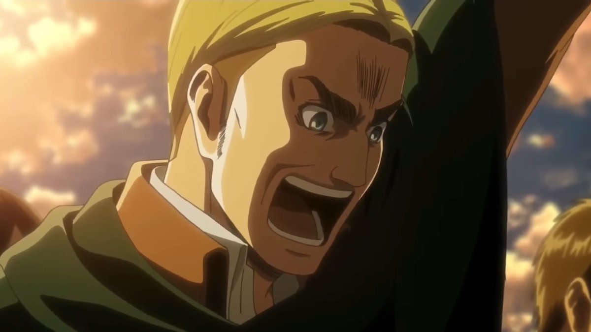 Xeam_'s tweet photo. Toujours dans mon rewatch de l'Attaque des titans et aujourd’hui on parle de la Saison 3 Partie 1.

Gros morceau, je me souviens que cette saison a pas mal fait parler lors de sa sortie car elle arrive après deux saisons bien intenses et rythmées, surtout la saison 2, et je trouve que c’est justement ça son point fort. Elle se démarque de ces concurrentes.

Je me rappelle que lors de mon premier visionnage j'avais moi même été un peu déçu du rythme de celle ci, moins d’action plus de discussion mais en la revoyant j’ai tout simplement adoré.

L’aspect un peu plus politique, guerre civile et intimiste rend la saison vraiment agréable à suivre. On apprend énormément de choses, sur la famille royale avec une Historia qui est au centre de cette moitié de saison en passant par une jeune recrue qui ne trouve pas sa place, à la reine de ces murs.

On en apprend davantage sur son passé, sur le pouvoir du titan originel que Grisha à dérobé en le refilant à Eren. On aborde les origines des Ackerman en introduisant le personnage de Kenny.

En parlant de celui-ci c'est un excellent ajout, certes on le voit très peu mais il n’en ai pas moins marquant tant son histoire est belle et touchante. “On est tous l’esclave de quelque chose” à méditer.

Que dire de Erwin et de son sens de la justice qui sont traités avec tant de justesse, au sein d’un récit ou trahison et complot sont les maîtres mots.

Je ne parle même pas de l’animation ( s/o la scène de Livaï épisode 2 ) et de la musique qui sont toujours aussi exceptionnels ( s/o à l’opening que je trouve pas fou fou mais qui possède quand même une bonne musique et de belles images)

Bref j’ai adoré cette moitié de saison, maintenant on peut faire place à la reconquête de Shiganshina et enfin découvrir les secrets de ce monde.
