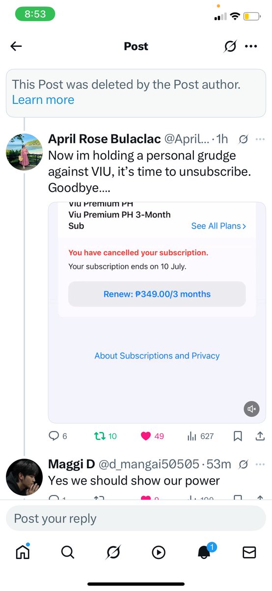 Auzqn's tweet photo. Hello  @ViuSG 
You’ve deleted your unprofessional and distasteful post but we already have copies of the video. 

Now we await your public apology to KSH. 

Gold Medalists must know the kind of platform they are dealing with- email already sent. 

Thank you all KSH fans for continuing to unsubscribe from @ViuSG 

Let’s continue to report to Gold Medalist all cyberbulling.