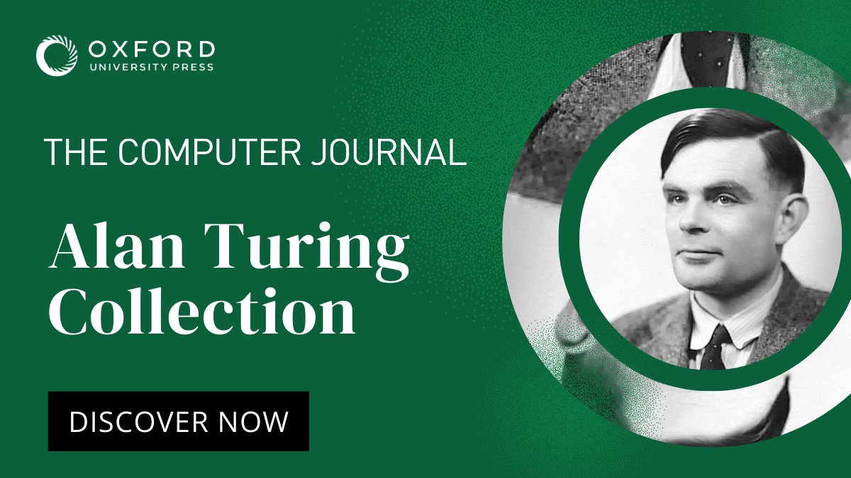 Oxford Journals (@oxfordjournals) on Twitter photo Celebrate the legacy of Alan Turing and the impact of his work with this special collection from The Computer Journal (<a href="/bcs/">BCS, The Chartered Institute for IT</a>). This collection will be updated as articles publish, so be sure to bookmark and return to read the latest papers.
Explore now: oxford.ly/3YJD5gP Celebrate the legacy of Alan Turing and the impact of his work with this special collection from The Computer Journal (<a href="/bcs/">BCS, The Chartered Institute for IT</a>). This collection will be updated as articles publish, so be sure to bookmark and return to read the latest papers.
Explore now: oxford.ly/3YJD5gP