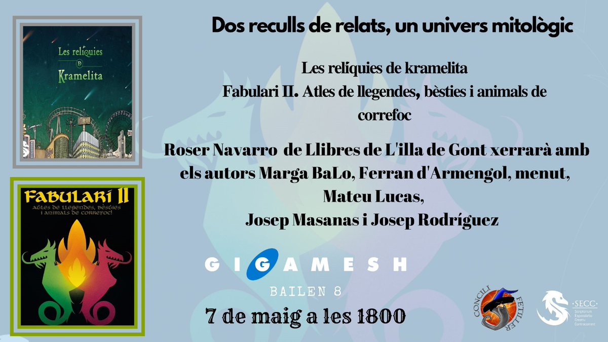 Al Temple el 7 de maig: Kramelita  del <a href="/ConciliFetiller/">Concili Fetiller</a> i foc de la Víbria, miniherois salvant l'univers cataclà, bèsties del correfoc i llegendes de les diverses contrada: la tinyosa, Lo Marraco, el caçador negre, la dama roja, la víbria! 
A les 18h amb la companyia <a href="/roseragnes/">Roser-Agnès Navarro</a>