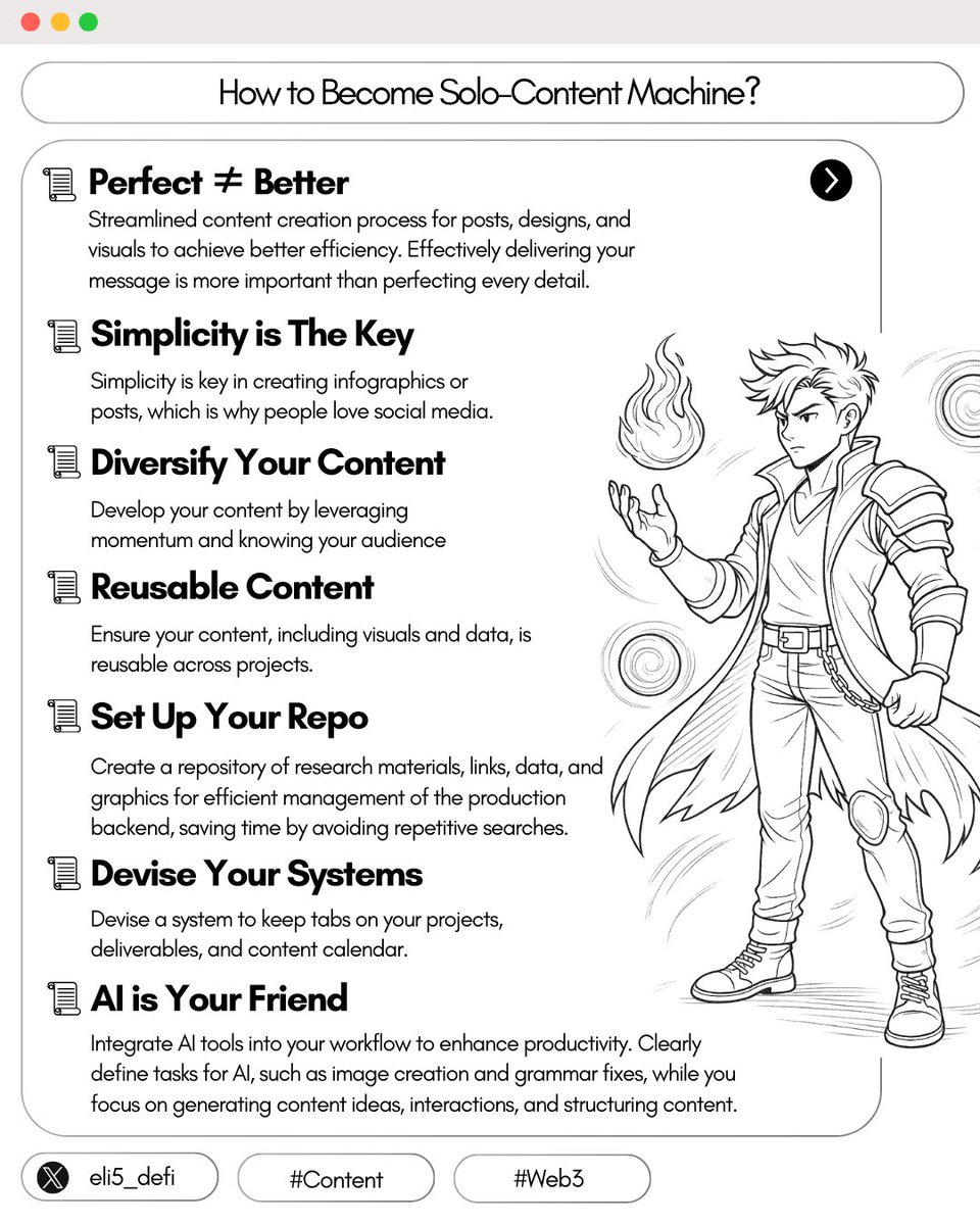 "How can you scale your content?"

At that moment, I had no clear answer.

A simple question from <a href="/ManoppoMarco/">Marco Manoppo</a> and <a href="/pangestu_karon/">Karon</a> in 2023 marked a significant turning point for this account, transforming it from a Solo-Account to a Solo-Content Machine.

Just for the