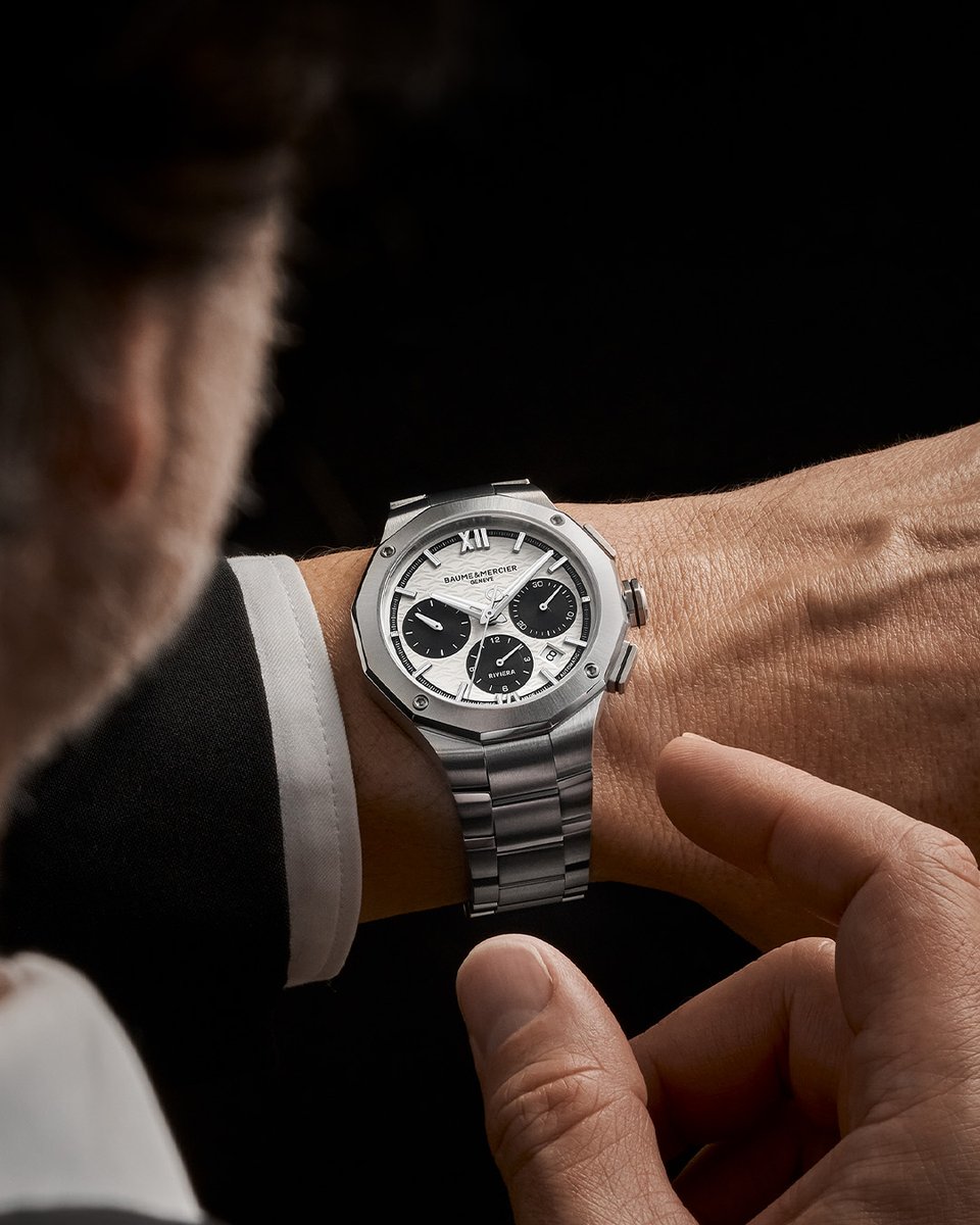 Chronoflam's tweet photo. RIVIERA 10827
Are you the master of your own time? Find your balance. The Riviera Chronograph 10827 showcases a striking black and white dial that embodies the perfect blend of heritage and modernity.

@baumeetmercier 
#TheArtOfBalance
#Form
#Function
#Heritage
#Riviera
#Since73 https://t.co/7pYKf8cbJv