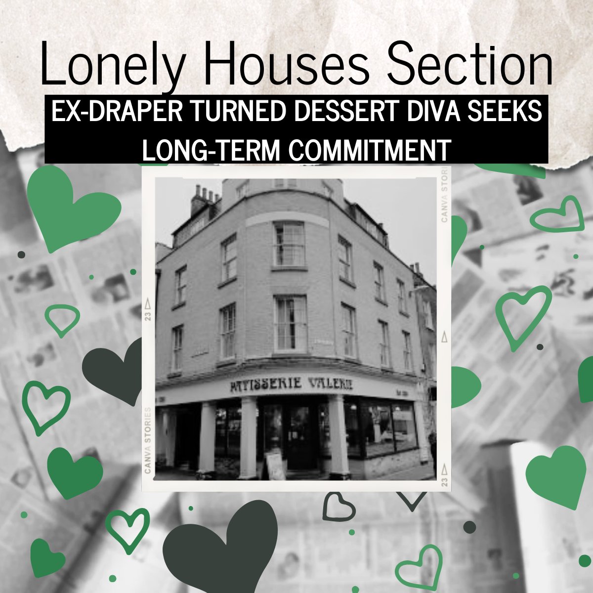 💔 EX-DRAPER TURNED DESSERT DIVA seeks a kindred spirit! 160+ years old &amp; located at Bridge St &amp; Jesus Lane. Let’s embrace a new chapter together! #LandAttic #CambridgeHistory #1BridgeStreet