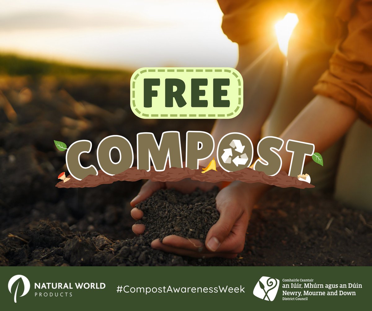 NewryMourneDown (@nmdcouncil) on Twitter photo To celebrate #CompostAwarenessWeek we are giving away 𝗙𝗥𝗘𝗘 compost 𝗧𝗢𝗗𝗔𝗬 from all of our Household Recycling Centres❗♻️ (Hilltown from tomorrow).
We are working in partnership with Natural World Products Ltd (<a href="/Natural_WP/">Natural World Products (NWP)</a>) to distribute compost.
It will be on a first To celebrate #CompostAwarenessWeek we are giving away 𝗙𝗥𝗘𝗘 compost 𝗧𝗢𝗗𝗔𝗬 from all of our Household Recycling Centres❗♻️ (Hilltown from tomorrow).
We are working in partnership with Natural World Products Ltd (<a href="/Natural_WP/">Natural World Products (NWP)</a>) to distribute compost.
It will be on a first