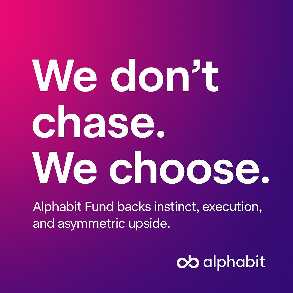 alphabit_fund's tweet image. Most funds follow signals.

We follow instinct, execution, and asymmetric upside.

At Alphabit Fund, we don’t chase. We choose.

#CryptoVC #Web3Investing #AlphabitFund #FoundersFirst