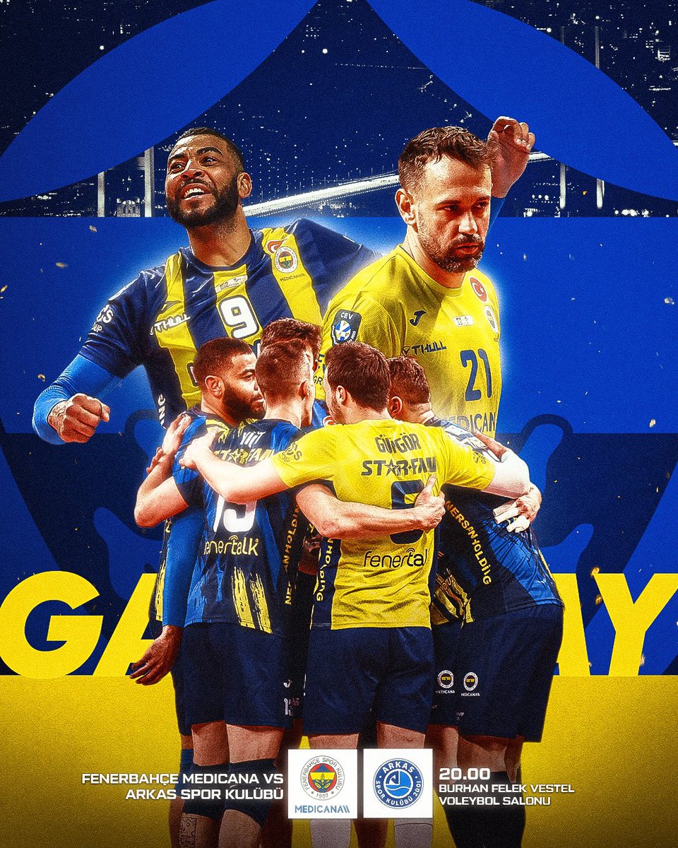 📣 𝐌𝐀𝐂̧ 𝐆𝐔̈𝐍𝐔̈!

SMS Grup Efeler Ligi Play-Off (3-4 Etabı) Üçüncü Maç!

🆚 Arkas Spor
🗓 30 Nisan Çarşamba 
🕗 20.00
📍 Burhan Felek Vestel Voleybol Salonu
📺 TRT Spor Yıldız
🔗 biletinial.com/tr-tr/spor/fen…