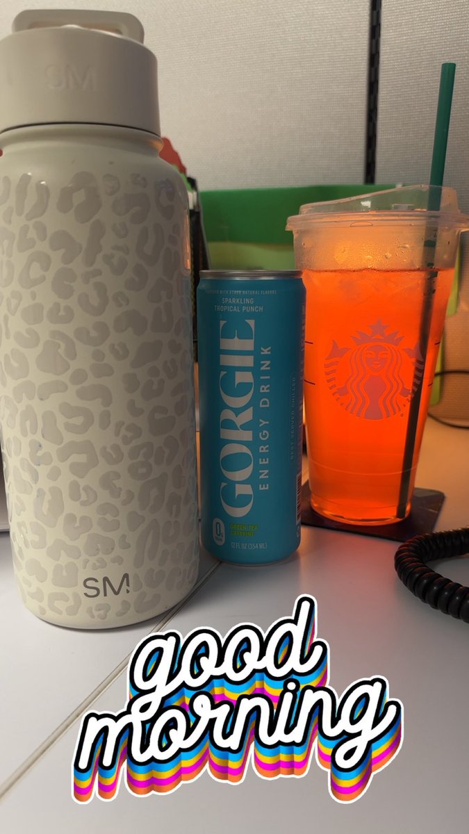 Sonya1015's tweet photo. It’s a morning…gotta have my @Starbucks and definitely need @getgorgie for that boost!! Happy Wednesday everyone! https://t.co/W0Tf5v6VBO