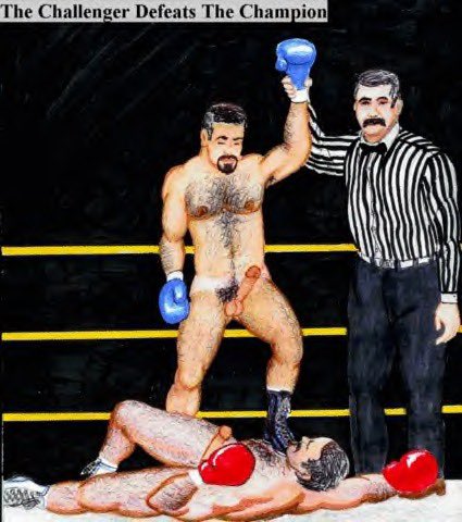 Nude boxing knock out. Hard.