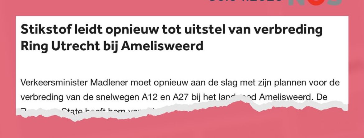 Voor de tweede keer heeft de Raad van State de verbreding van de A27 afgekeurd. Dat betekent: voorlopig geen asfalt door kwetsbare natuur bij Amelisweerd. Maar de onzekerheid blijft. 

D66 blijft zich verzetten tegen de verbreding. Amelisweerd verdient bescherming, geen asfalt.