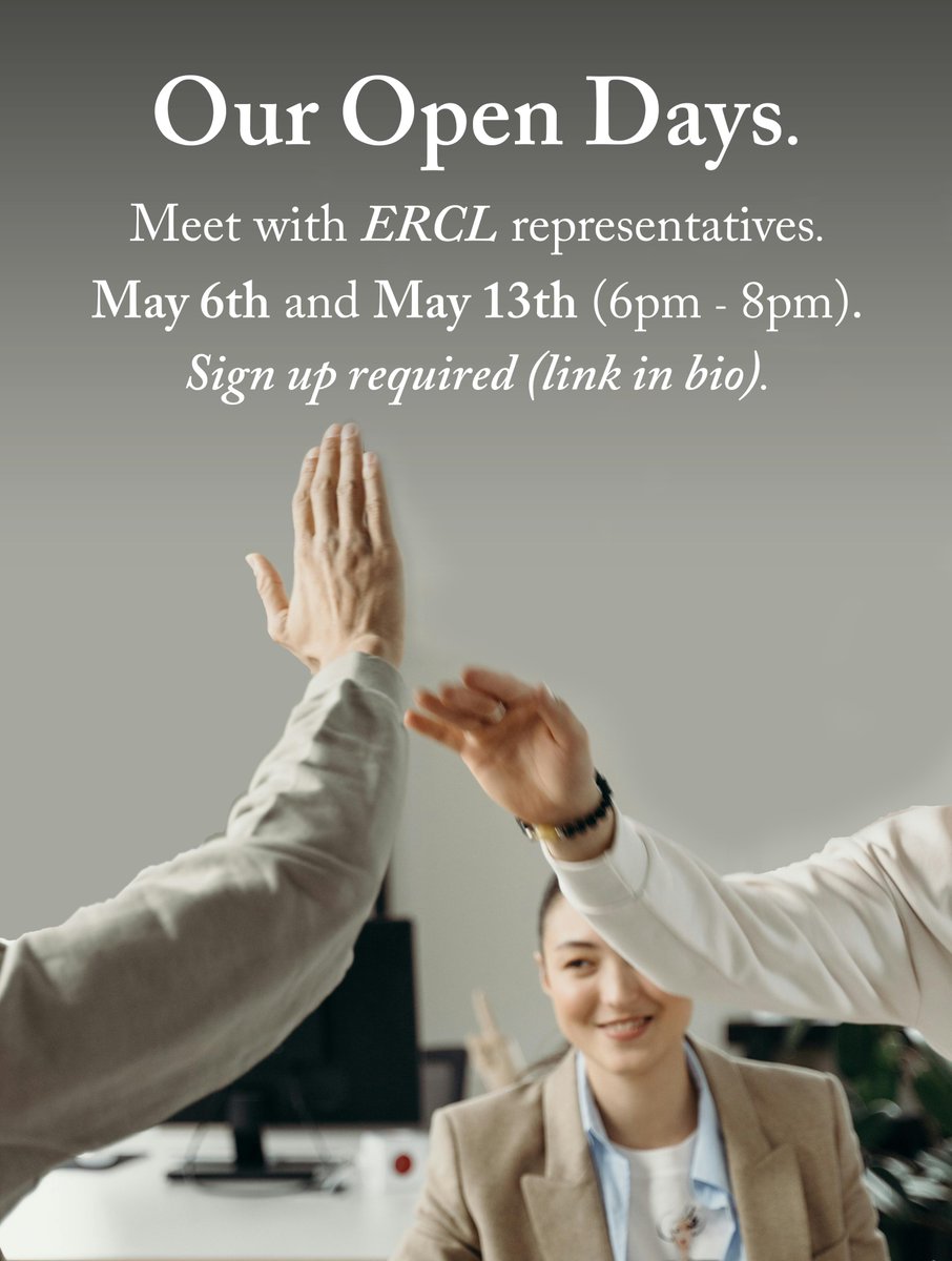 ERCbyERUNI's tweet photo. Our Open Days provide a chance to talk to representatives of ERCL. Open Days are on May 6th and May 13th between 6pm and 8pm at Regent’s University (Inner Circle, London NW1 4SN, United Kingdom). Sign up required at least 24h before the event (link in bio).

-
#HiringResearchers https://t.co/WGiL9bOC6B