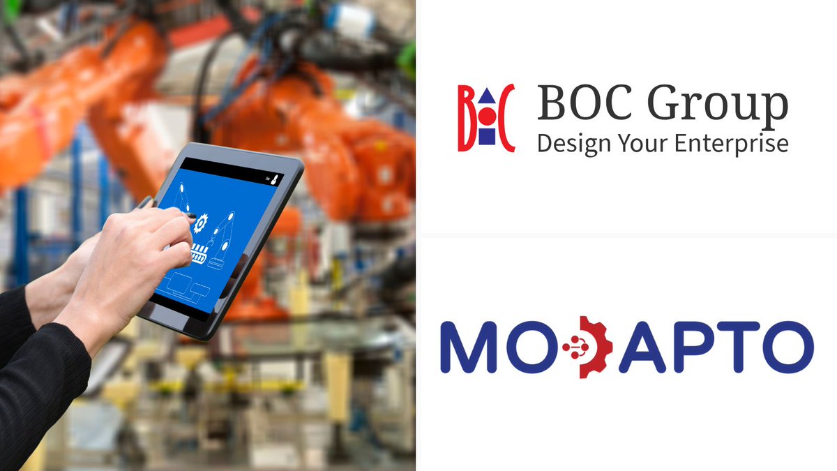 Learn how <a href="/BOC_Group/">BOC Group</a> supports #MODAPTO_eu by enabling modular #digitaltwins and smart service integration through its enterprise modelling tools.

📖 Read more: modapto.eu/bocs-role-in-m…

#ModularManufacturing #Industry40