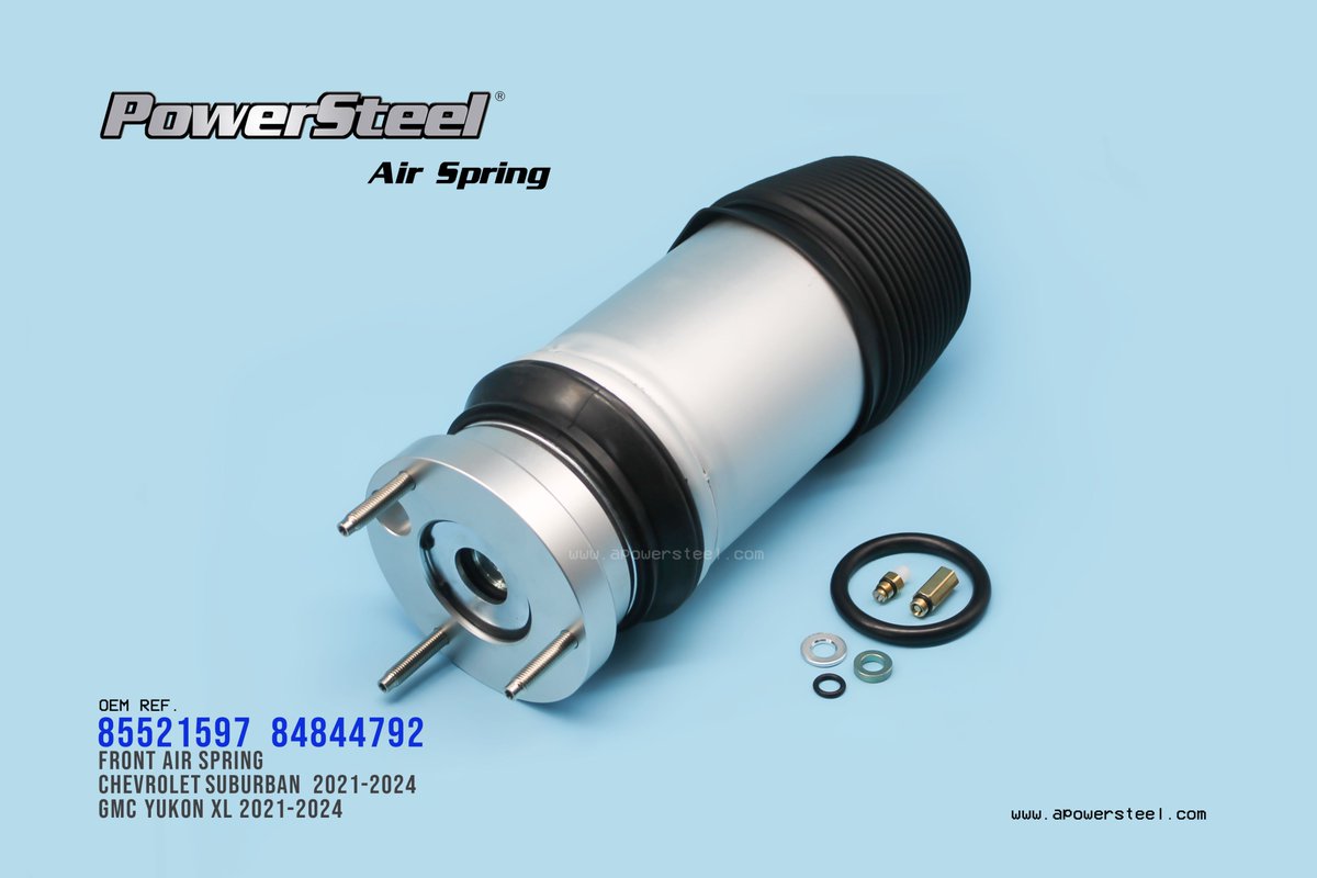 Bessie_321's tweet image. PowerSteel FRONT AIR SPRING For 
CHEVROLET SUBURBAN 2021-2024
GMC YUKON XL 2021-2024

#85521597，#85619254, #85521598, #84741577, #85546609，#84844792，#AIRSPRING 
Email: sales2@apowersteel.com
WhatsApp : +86-13506879293
Business Contact: Mrs. Bessie
#https://www.apowersteel.com