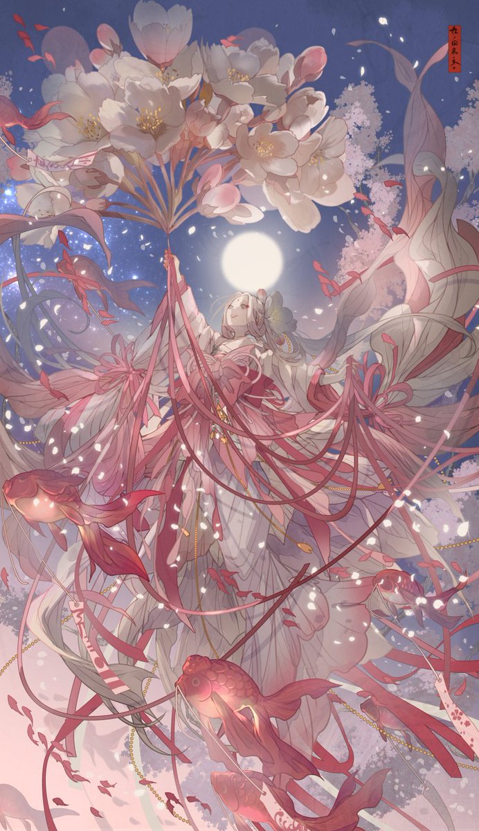 「#ゴールデンウィークSNS展覧会2025和風創作イラストホラーからファンタジーま」|七原しえ@イラストレーター ShieNanahara/画集『緋花』のイラスト