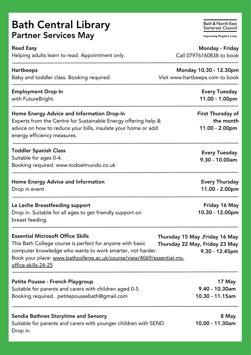 @Bath and North East Somerset Libraries tweet media