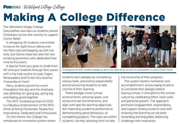 Witchford Village College raises a whopping £1552 for Comic Relief! 🕺👏🎉

#Fenscene #ComicRelief #danceathon #Fundraiser