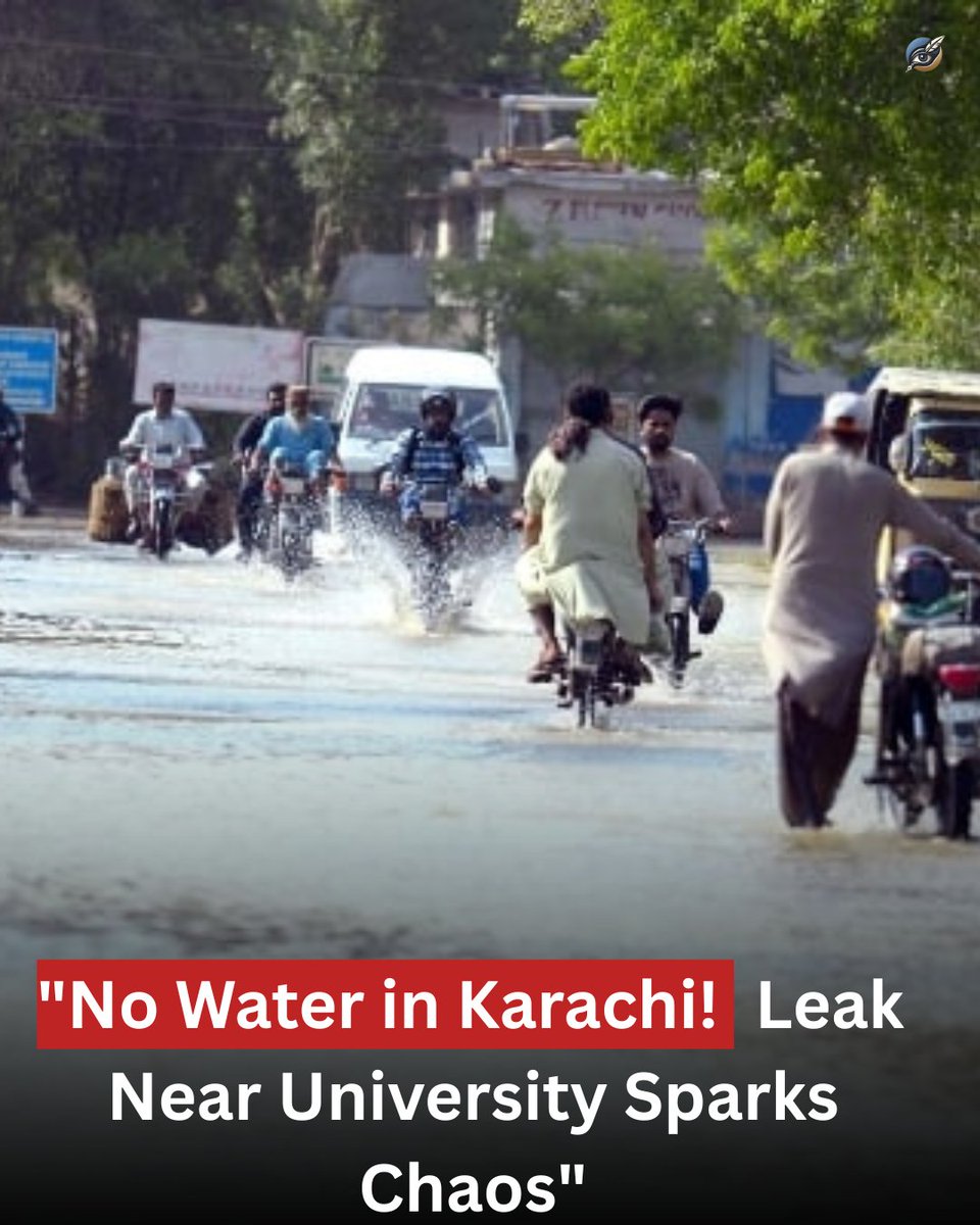 indusexaminer's tweet photo. 🚱 Karachi faces water shortage after major pipeline burst near University area.
Repairs underway — residents urged to conserve water.
Full story ➡️https://t.co/ZTJMiDaU4r
#KarachiWaterCrisis #PipelineBurst #WaterShortage https://t.co/1ma0ln31BV