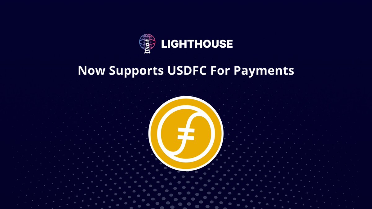 LighthouseWeb3's tweet image. Say goodbye to volatility and hello to seamless, stable transactions for your decentralized storage needs. 

@LighthouseWeb3 now supports USDFC payments – the hot new FIL-backed stablecoin on the @Filecoin chain! 

Whether you’re securing data or building the future of DeFi,…