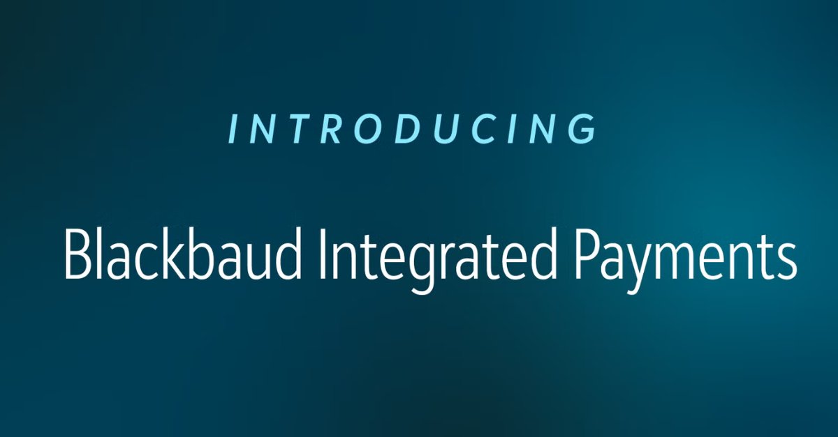 In case you missed it: excited to share <a href="/Blackbaud/">Blackbaud</a> has launched Blackbaud Integrated Payments! blkb.co/3RxYFRg - by offering a more integrated and flexible payment solution, Blackbaud is empowering social impact orgs to achieve their mission and drive more positive change