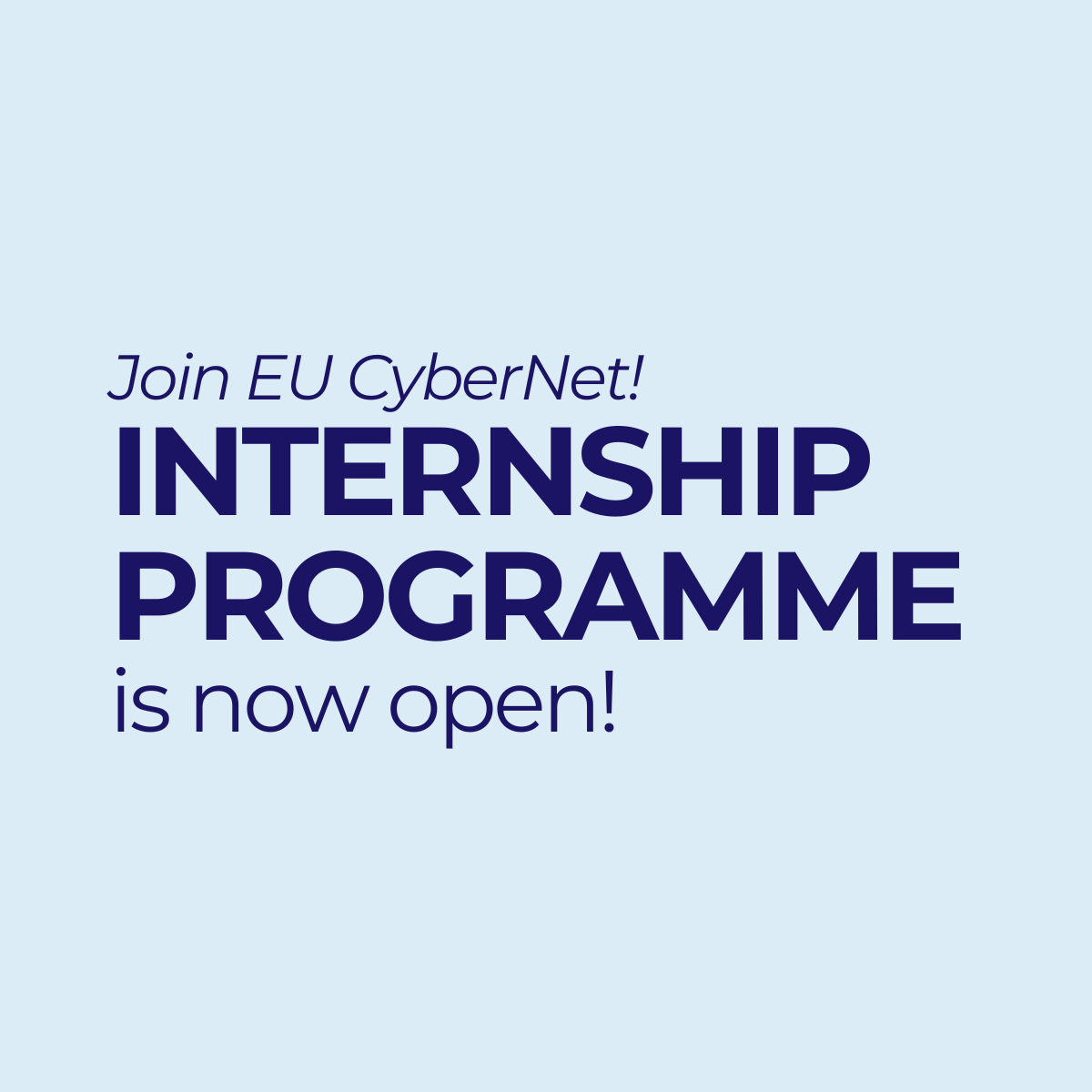 👉 Gain hands-on experience in international cyber capacity building with #EUCyberNet Summer Internship Proramme.

🎯 Event Management
🌍 Stakeholder Engagement &amp; Policy Research
🏫 Training Design &amp; Evaluation
📢 Communications &amp; Outreach

🔗 eucybernet.eu/join-eu-cybern…