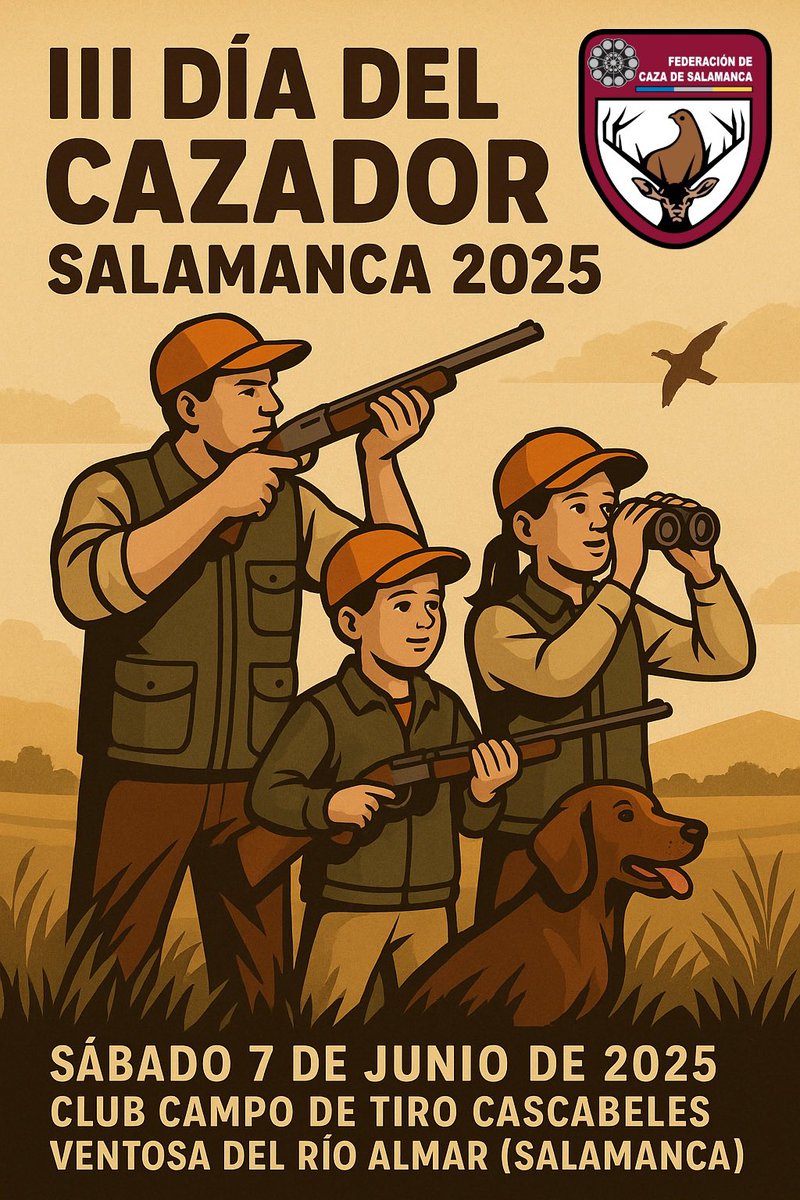 III DÍA DEL CAZADOR 2025

El III Día del Cazador se celebrará el próximo sábado 07 de junio en Ventosa del Río Almar (Salamanca).

¡No faltes! Celebra con nosotros la pasión por la caza y el campo.