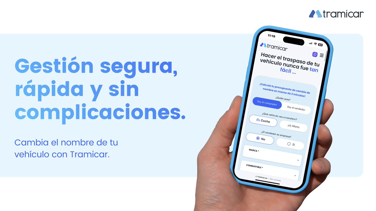🚗 Vendido. Firmado. ¡Tramitado! En Tramicar te acompañamos desde que vendes o compras un vehículo hasta que se complete el cambio de titularidad. Todo ello 100% online y seguro. ✅  Nosotros nos encargamos de todo:  tramicar.es