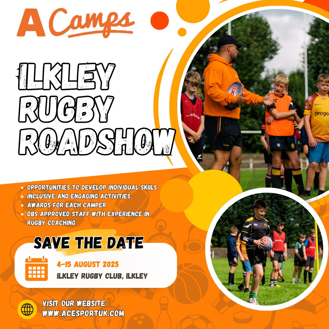 ACamps (@acamps_uk) on Twitter photo Scrum, ruck, and roll into a summer of rugby fun at <a href="/IlkleyRugby/">Ilkley RFC Official</a> ! 🎉💥
From tries to teamwork, our Rugby Camp is packed with energy, skill-building, and smiles for every young player!
📍 Ilkley RFC | 📅 4th – 15th August
📲 Book now: acesportuk.com/camp-registrat…
#IlkleyRugby Scrum, ruck, and roll into a summer of rugby fun at <a href="/IlkleyRugby/">Ilkley RFC Official</a> ! 🎉💥
From tries to teamwork, our Rugby Camp is packed with energy, skill-building, and smiles for every young player!
📍 Ilkley RFC | 📅 4th – 15th August
📲 Book now: acesportuk.com/camp-registrat…
#IlkleyRugby