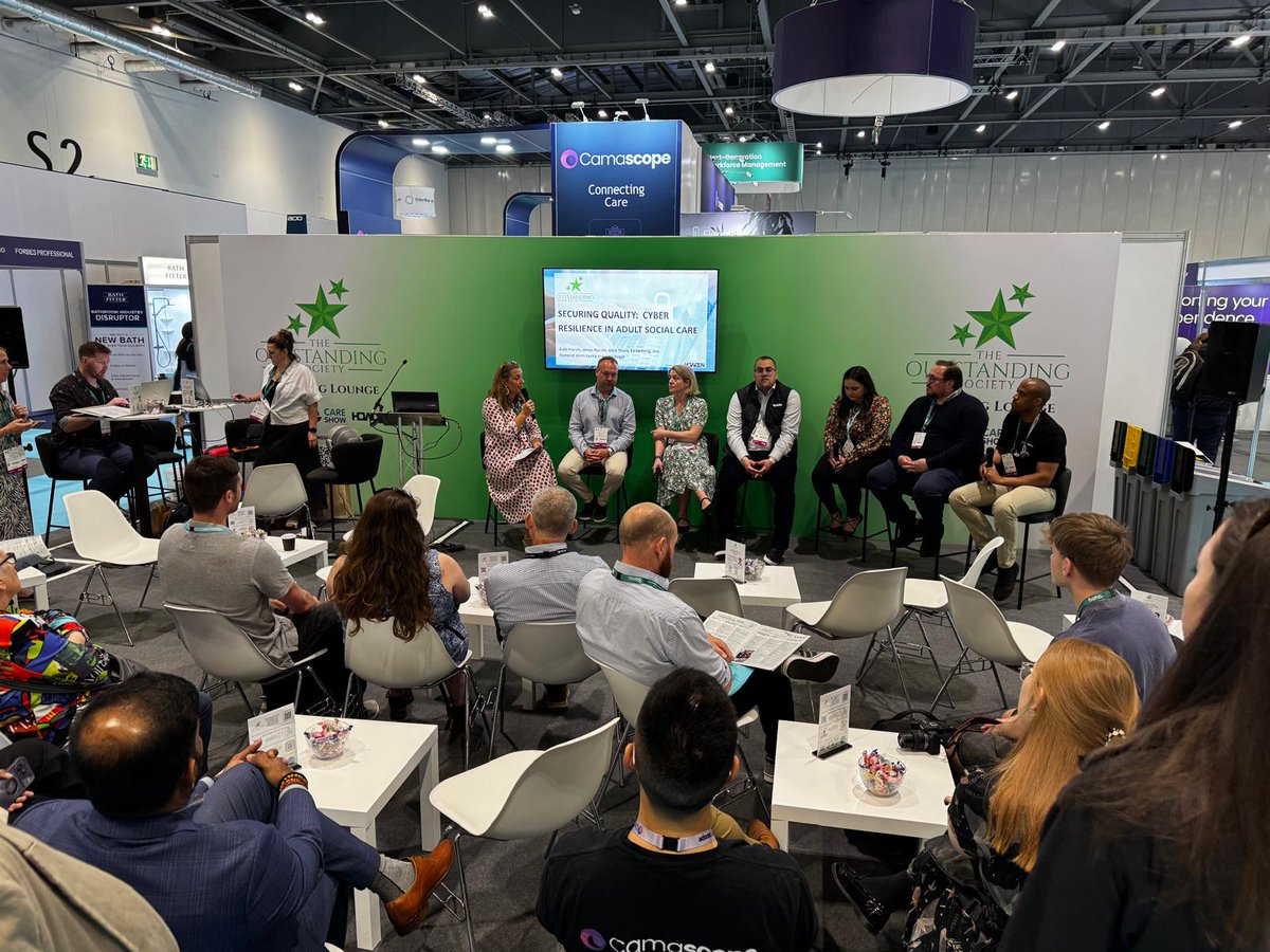 The Outstanding Society (@outstandingscic) on Twitter photo Session 1 of Day 1 of <a href="/CareShow/">Care Show</a> London is now underway.
Securing quality: cyber resilience in adult social care
Directors Zoe and James, Caroline and Ruth are joined by Katie Thorn, Project Lead - <a href="/DigitalCareHub/">Digital Care Hub</a>, Ed Farthing, Senior Account Executive - <a href="/howdenlocaluk/">Howden Insurance</a>, Jess Session 1 of Day 1 of <a href="/CareShow/">Care Show</a> London is now underway.
Securing quality: cyber resilience in adult social care
Directors Zoe and James, Caroline and Ruth are joined by Katie Thorn, Project Lead - <a href="/DigitalCareHub/">Digital Care Hub</a>, Ed Farthing, Senior Account Executive - <a href="/howdenlocaluk/">Howden Insurance</a>, Jess