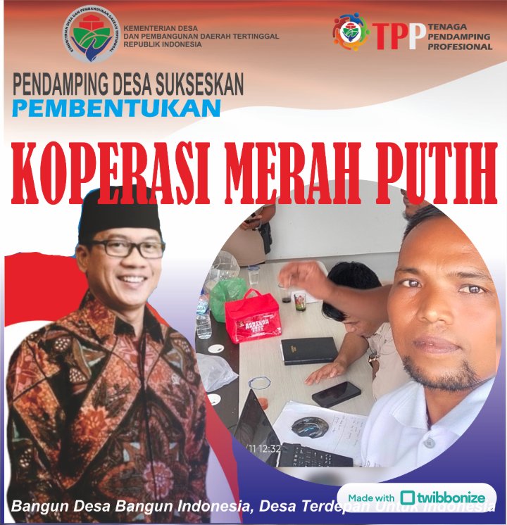 nur1086's tweet photo. *#TPPBersamaMenteriDesa*

Musdesus pembentukan koperasi merah putih

*#TPPBersamaMenteriDesa*

@prabowo
@YandriSusanto27
@ArizaPatria
@taufikmadjid71
@kemendespdt
@bpsdmkemendesa https://t.co/s2onkJOeZm