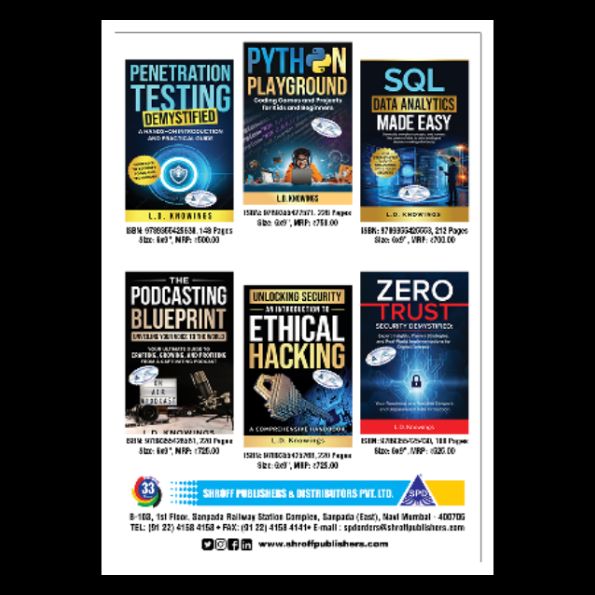 shroffpub's tweet image. Introducing Sandiver Publishing books in India! Order directly from shroff Publishers
tinyurl.com/Shroff-Sandive…
#quantumcomputing #quantumcommunity #sql  #Python #agile #ArtificialInteligence #ethicalhacking #cybersecurity #zerotrust #neuralnetwork #shroffpublishers