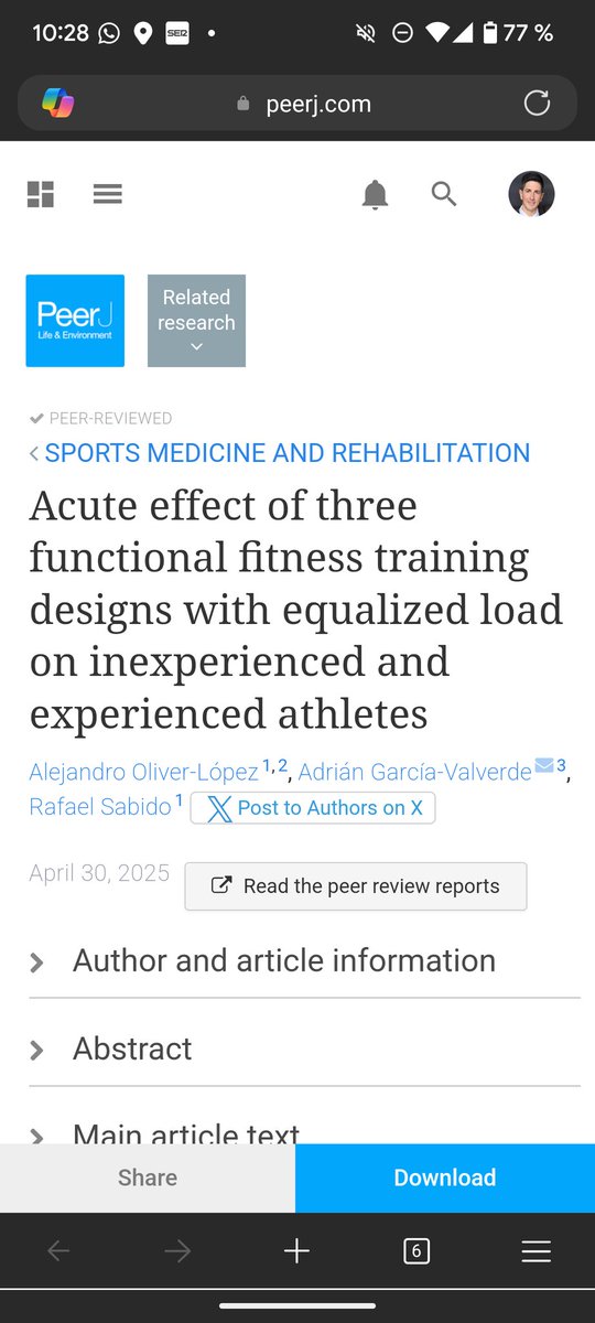 🚨New study🚨 AMRAP, For Time, or EMOM—which #CrossFit workout is best for your experience level? Research reveals how each impacts fatigue, lactate, &amp; recovery. 
💡Key takeaway: EMOM may be gentler on neuromuscular fatigue. #SportsScience
 Full study: doi.org/10.7717/peerj.…