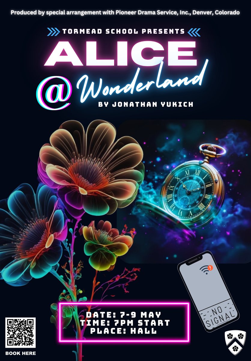 Our Director-in-Residence, Sabrina, has her first production in our wonderful new Hall next week and we would love you to come! Click the QR code to reserve your ticket to see this exciting new adaptation of a classic story. Tickets are selling REALLY fast so be quick!