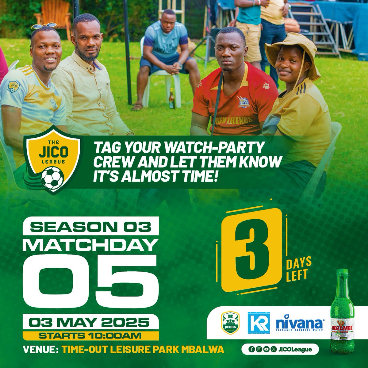 JicoLeague's tweet photo. 3 DAYS TO GO!
Iguanas! Get ready—Match Day 5 is about to bring the heat!
Expect fierce challenges, big plays, and maybe even a few surprises.
Tag your watch-party crew and let them know it’s almost time!
#JicoLeagueSn3 #3DaysToGo #MatchDayCountdown #BigPlaysComing https://t.co/Gffkz6idC3