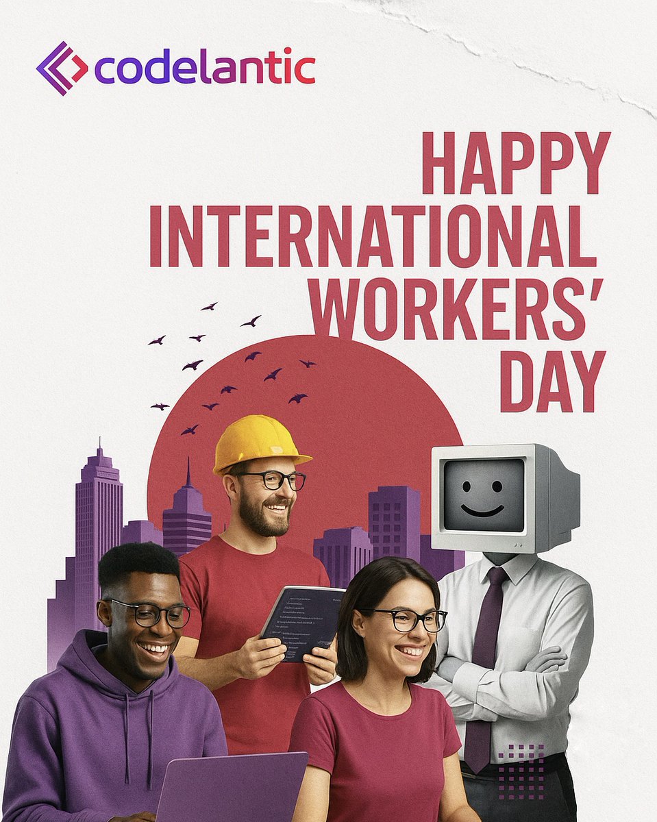 CodeLantic's tweet image. Happy International Workers' Day!
Today, we celebrate the innovators, coders, designers, and dreamers shaping the digital world one line of code at a time. At Codelantic, we honor every hand and mind that builds the future.
#InternationalWorkersDay #Codelantic #TechLife