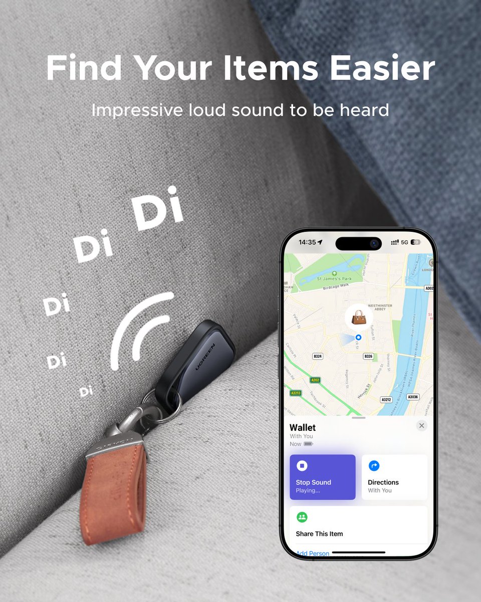 🔍Never lose your essentials again! The UGREEN Finder is your ultimate tracking companion—works seamlessly with iPhone, Mac, iPad &amp; more.
🔗See it here bit.ly/4iBwnjW
#apple #findmy #airtag #iphone #tech #UGREEN