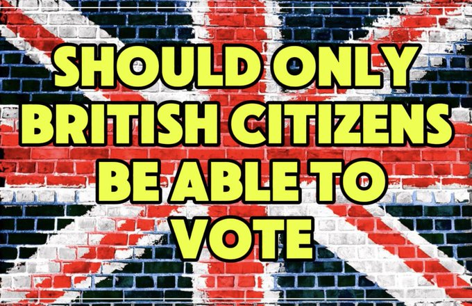No foreign born citizen should be able to vote in UK elections do you agree?