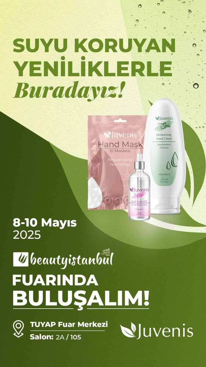 JuvenisTurkiye's tweet photo. Yenilikler ve sevilen tüm ürünlerimizle Beauty İstanbul Fuarındayız. 
#Juvenis #BerayKozmetik #Beautyİstanbul #Kozmetik https://t.co/yLdbfulok3