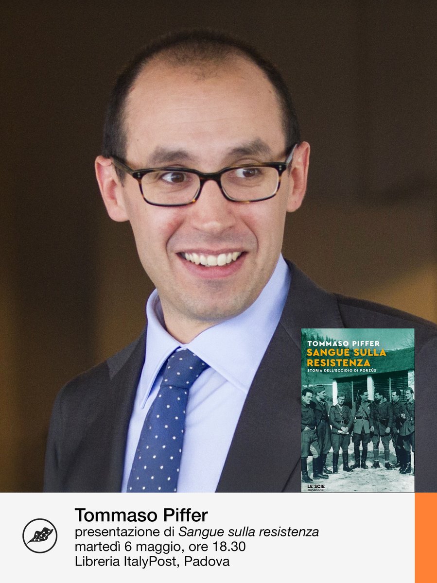 ⚪ Martedì 6 maggio alle ore 18:30, Tommaso Piffer presenterà il suo libro “Sangue sulla Resistenza. Storia dell’eccidio di Porzûs” (<a href="/gruppomondadori/">Gruppo Mondadori</a>) presso la Libreria ItalyPost a Padova.

👉 Registrati gratuitamente all'evento: librerieitalypost.it/tc-events/sang… 

#LibreriaItalyPost