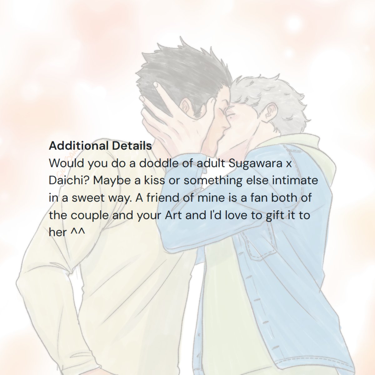 giusto_art's tweet photo. ✨COMMISSION N°5✨
Alicia asked me a commission for their friend, and I think that's sooooo sweet!!!
#daisuga #sugawara #koushi #sawamura #daichi https://t.co/gadttOkEKv