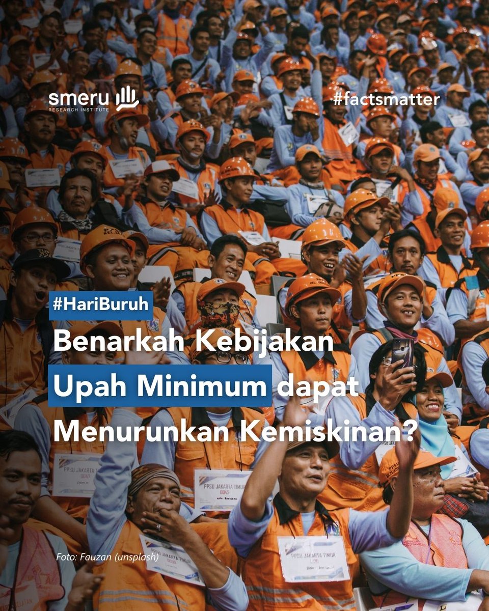 Selamat #HariBuruh!

Indonesia telah menerapkan kebijakan upah minimum selama lebih dari 30 tahun. 

Bagaimana dampaknya terhadap pekerja berpenghasilan rendah dan tingkat kemiskinan? 

(1/7)