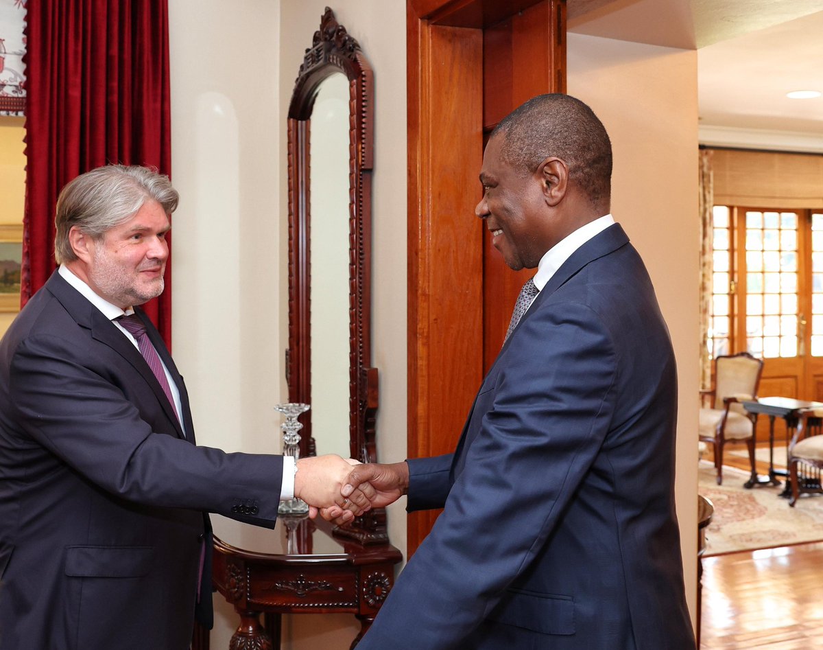 The Presidency 🇿🇦 (@presidencyza) on Twitter photo His Excellency <a href="/PMashatile/">Paul Mashatile🇿🇦</a> receives a courtesy visit from the Ambassador of the Russian Federation to South Africa, His Excellency Mr. Roman Ambarov.
The courtesy visit takes place after the conclusion of the 18th Intergovernmental Committee on Trade and Economic Cooperation His Excellency <a href="/PMashatile/">Paul Mashatile🇿🇦</a> receives a courtesy visit from the Ambassador of the Russian Federation to South Africa, His Excellency Mr. Roman Ambarov.
The courtesy visit takes place after the conclusion of the 18th Intergovernmental Committee on Trade and Economic Cooperation